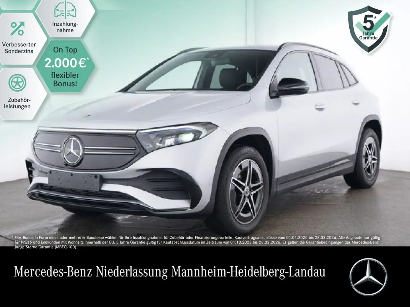 Mercedes-Benz EQA 300 4M AMG+NIGHT+ADVANCED+KAMERA+SPUR Argent - 1