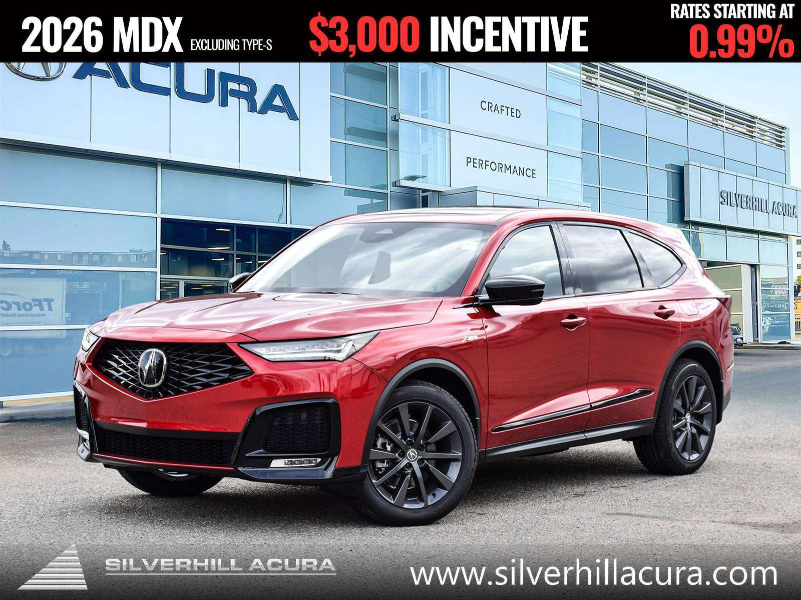 Red 2026 Acura MDX SUV / Crossover All-Wheel Drive Automatic