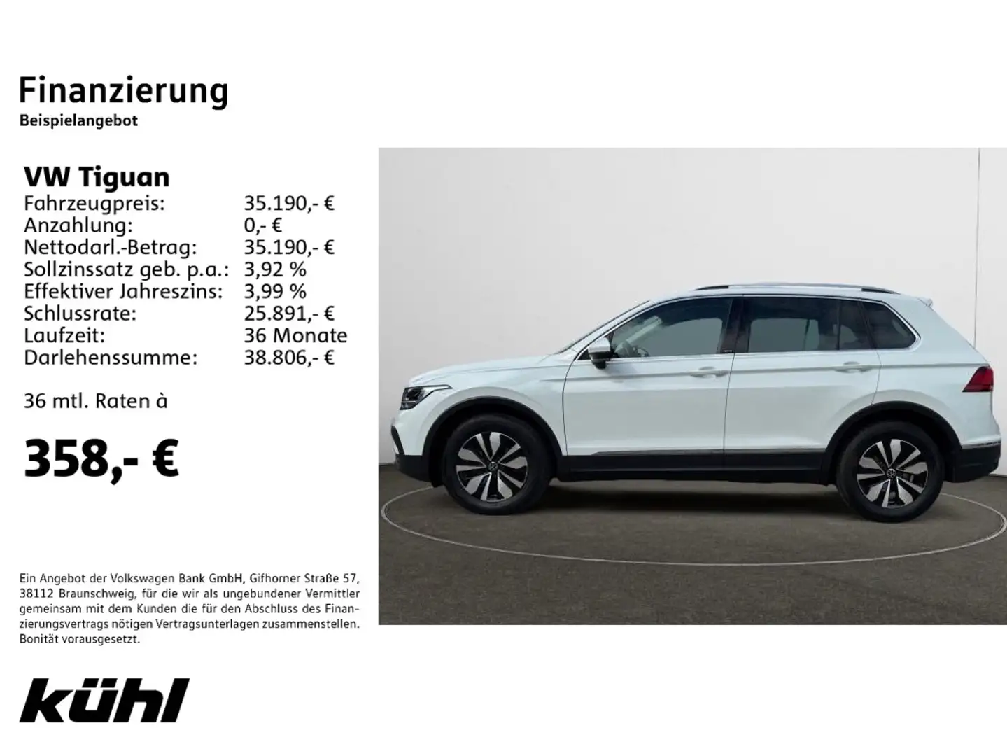 Volkswagen Tiguan 2.0 TDI DSG Move Navi,AHK,Kamera Weiß - 2