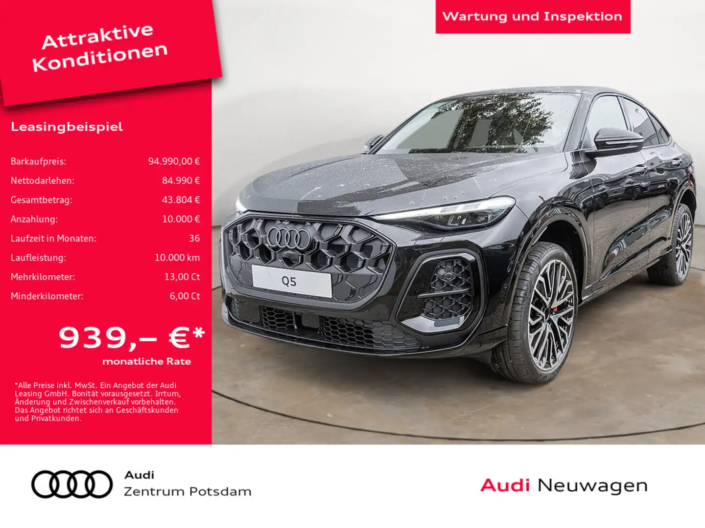 Audi Q5 Sportback edition one mit Akzenten mythosschwarz e-hybrid quattro Zwart - 1