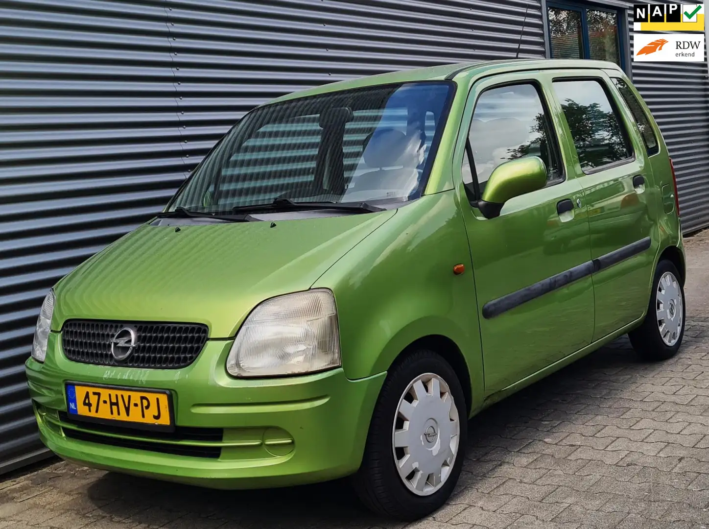 Opel Agila 1.2-16V Comfort 12-2001 Groen Metallic 186dkm NAP! Vert - 1