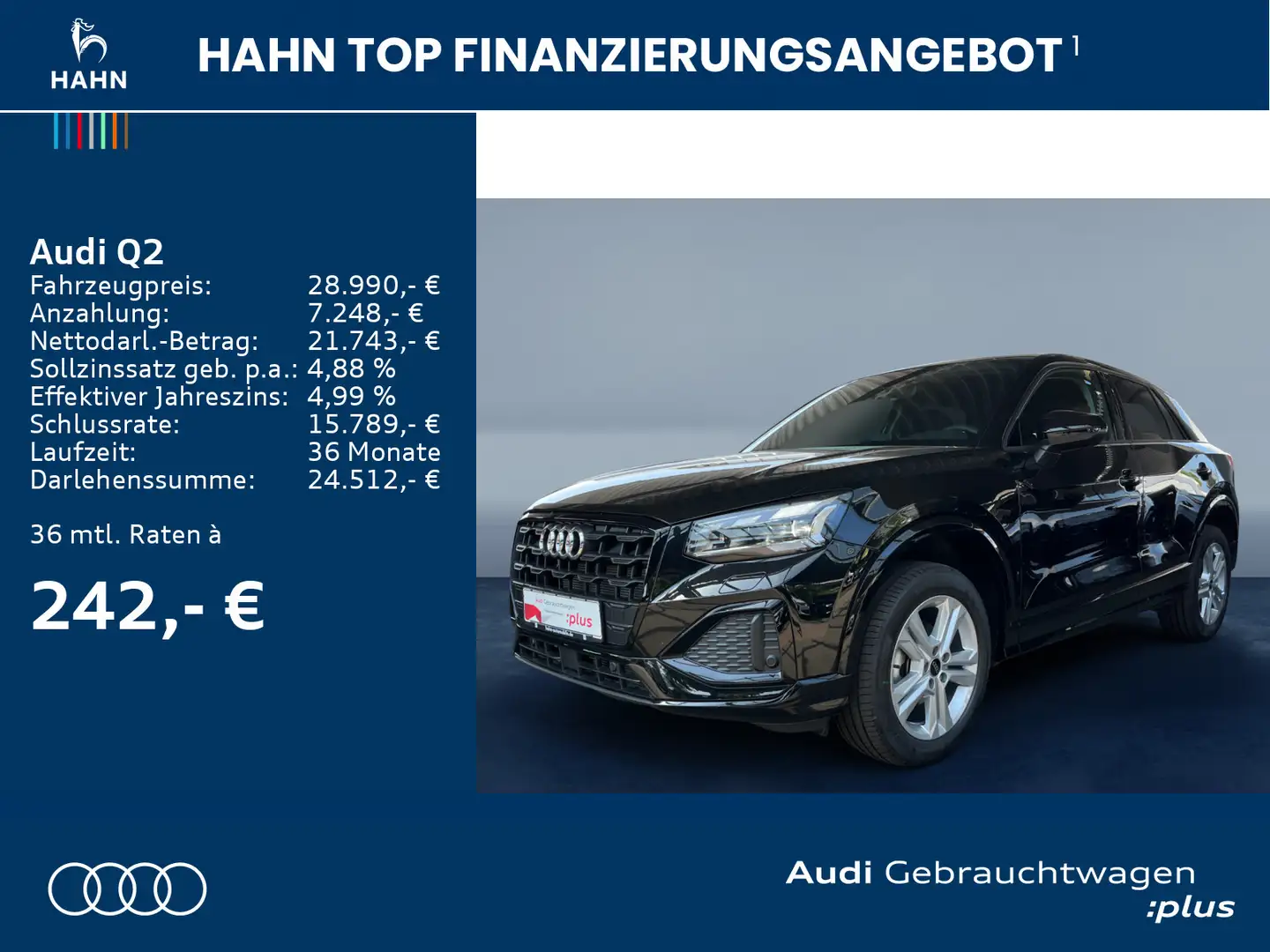 Audi Q2 Advanced 30TDI S-Trc Matrix Virtual AHK Navi Schwarz - 2