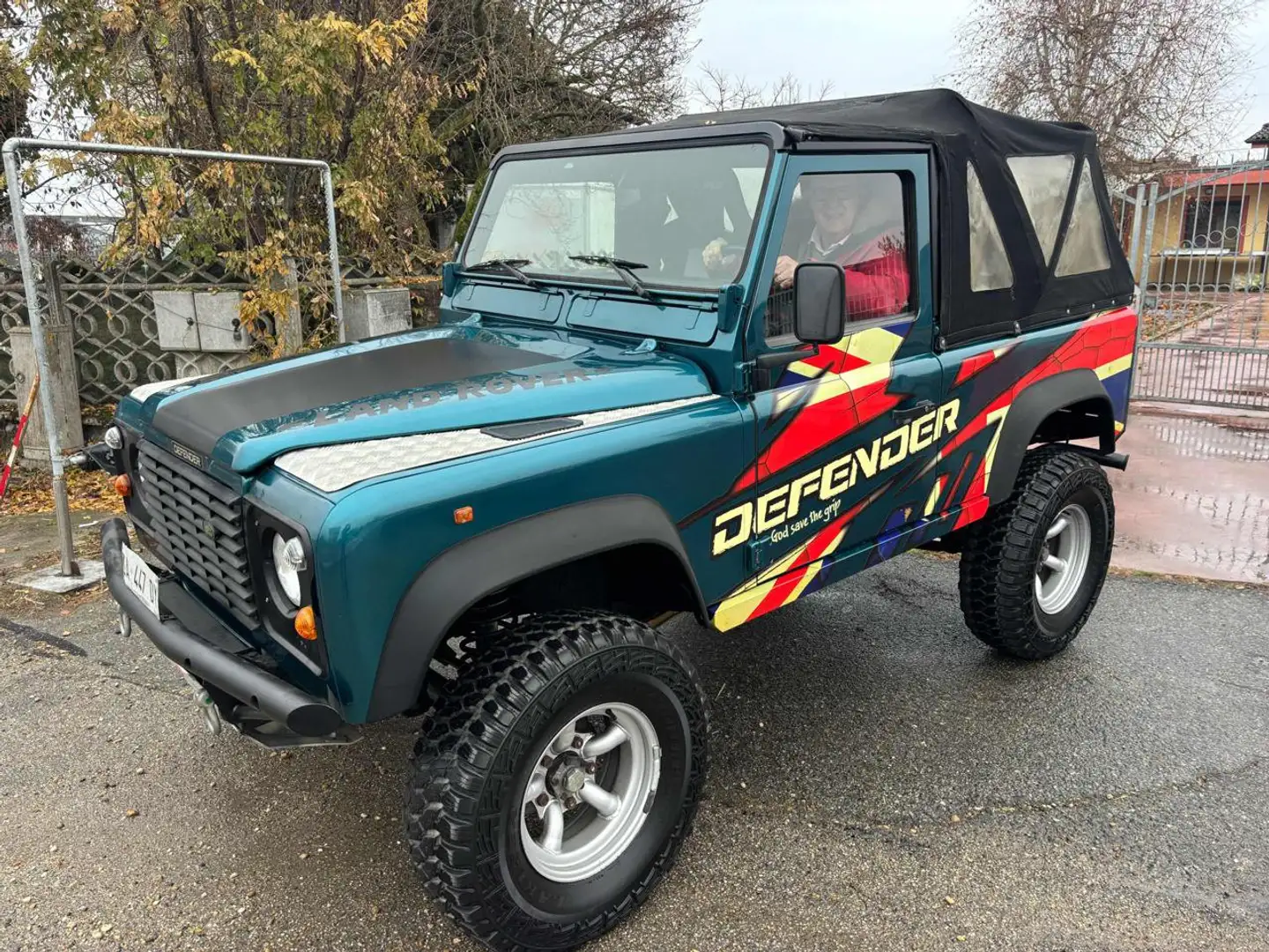 Land Rover Defender 90 2.5 Td5 CABRIO Soft-Top Blauw - 1