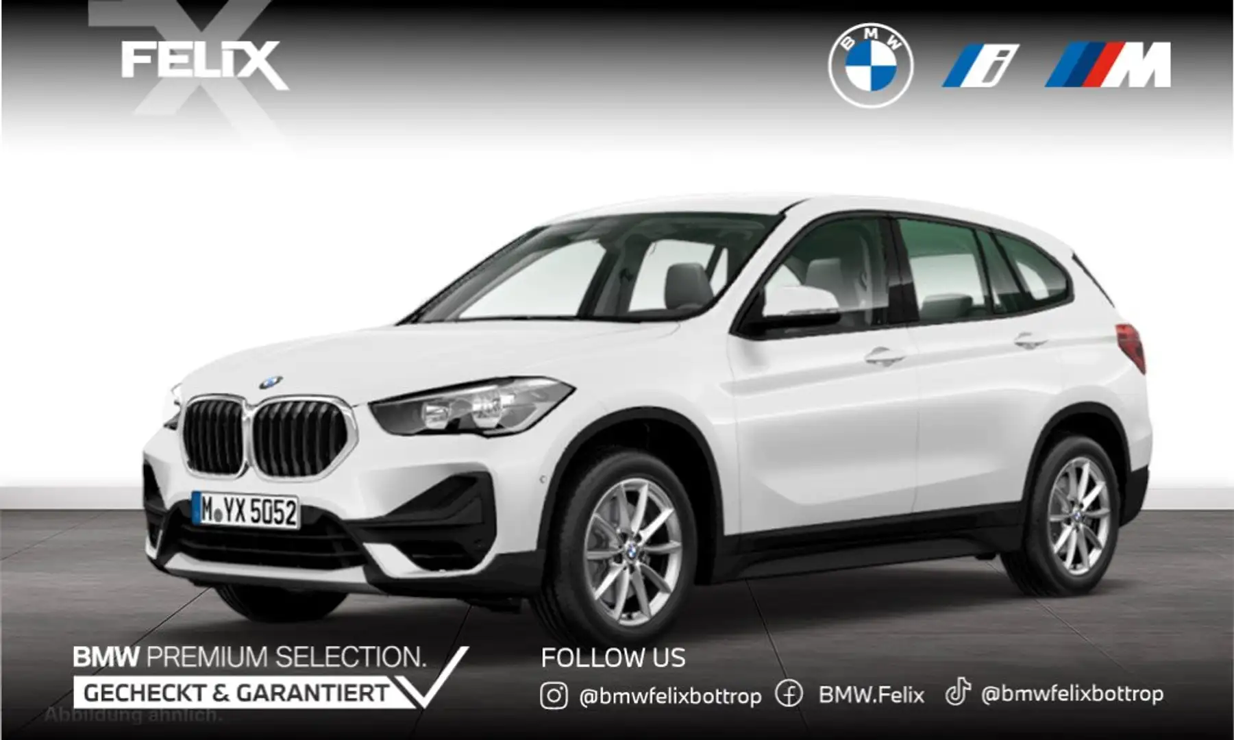 BMW X1 sDrive20i Advantage+AUTOMATIK+NAVIGATION+KAMERA+ Weiß - 1