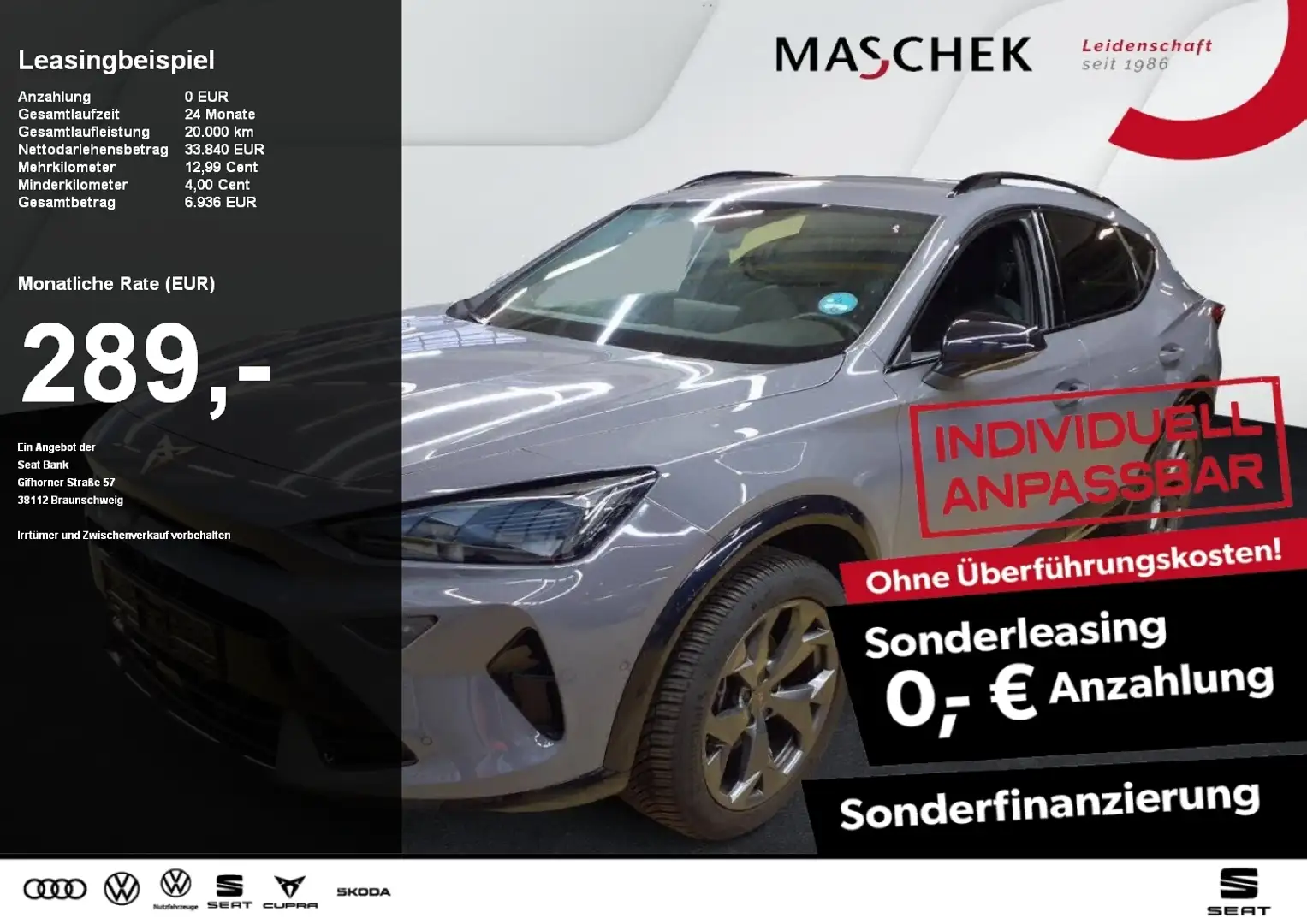 CUPRA Formentor 2.0 TDI DSG Navi ACC Lenkh Sitzh Sennheiser 360 AC Grau - 1