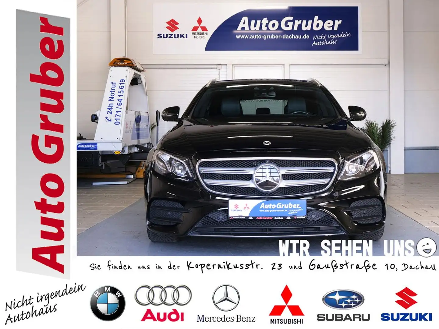 Mercedes-Benz E 400 E400 4Matic T-Mod. AMG-Line 360K*Sthz*PDC*Navi*B Nero - 1