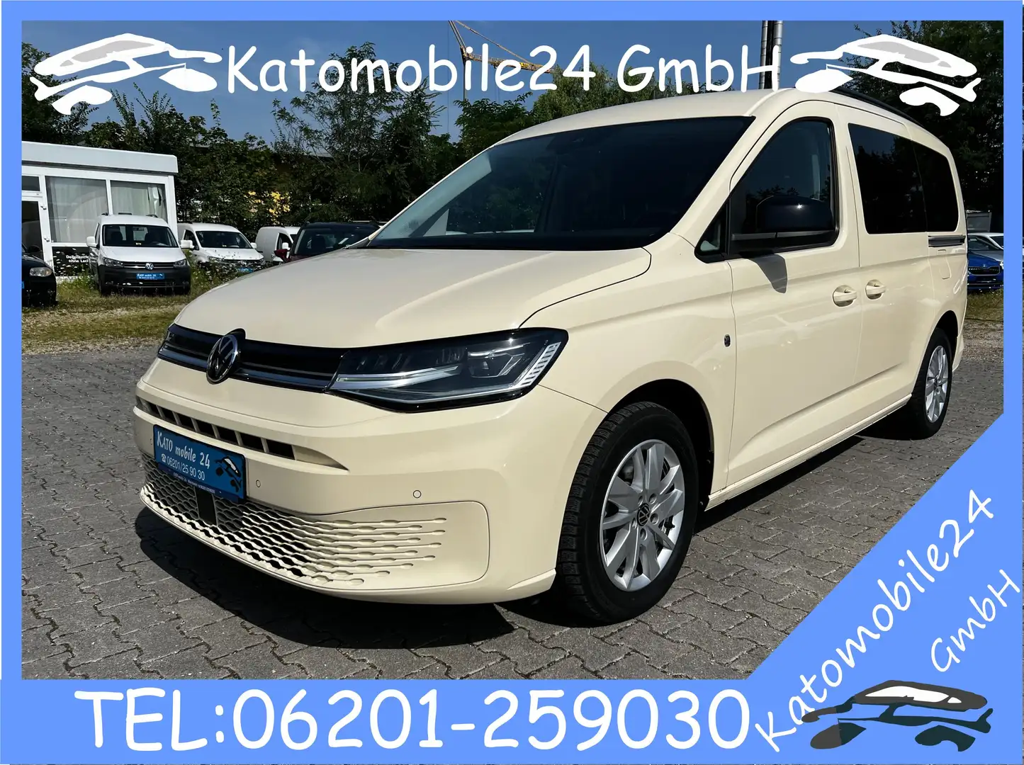 Volkswagen Caddy Life Maxi 2.0 TDI DSG Navi LED ACC Taxi 7-Sitzer.. Beige - 1