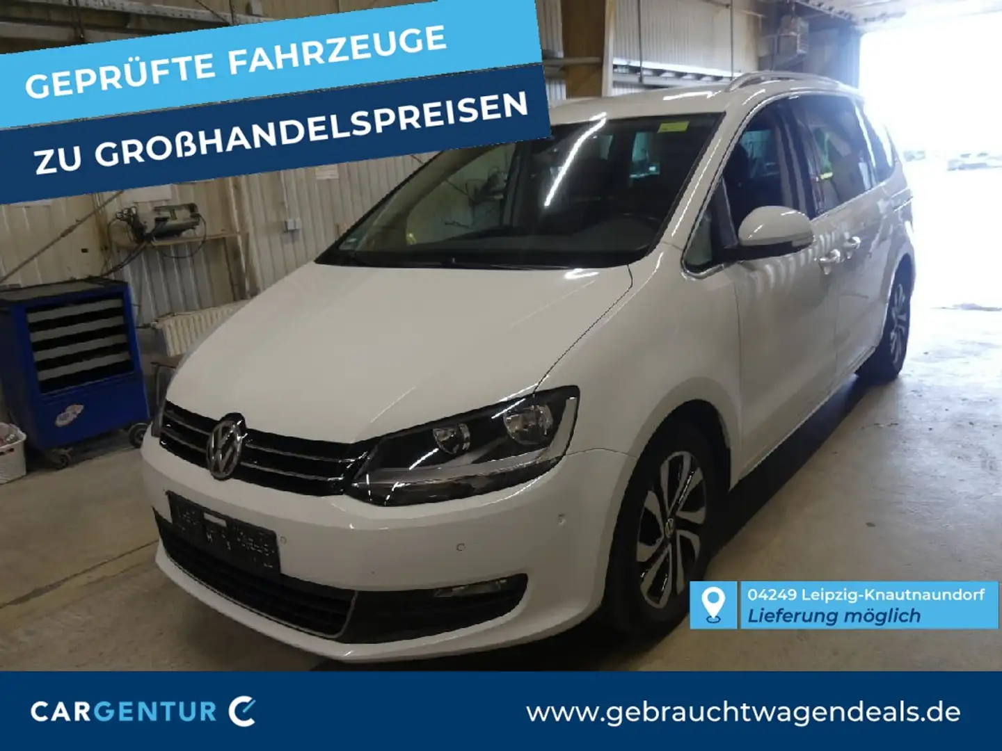 Volkswagen Sharan 1.4 TSI Active AHK SpoSi ACC BLIS AUT Weiß - 1