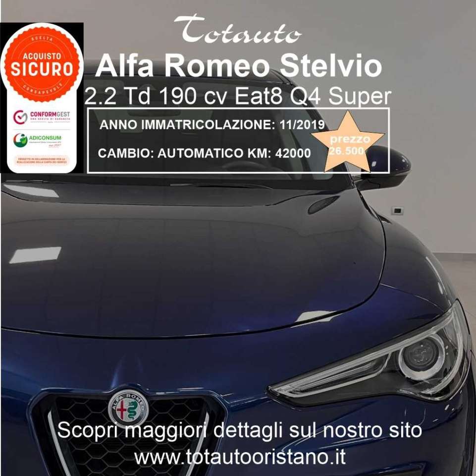 Alfa Romeo Stelvio 2.2 Turbodiesel 190 CV AT8 Q4 Super