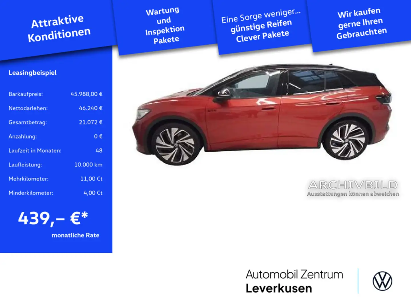 Volkswagen ID.4 GTX LEDER NAVI VIRT ACC MEMORY KEYLESS SHZ Schwarz - 1