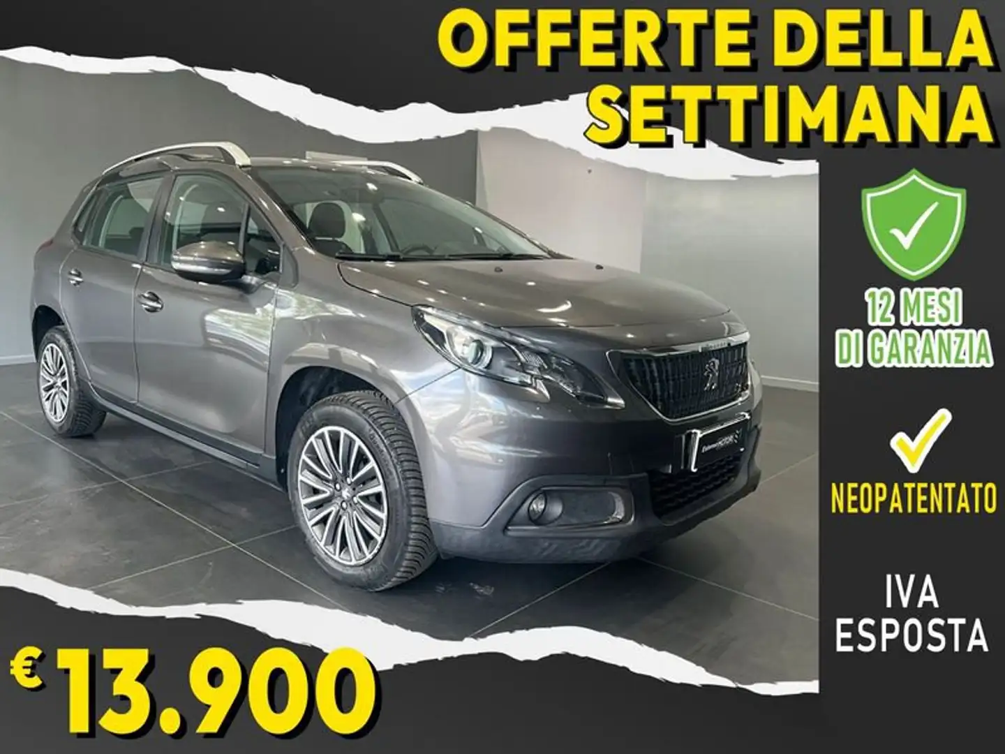 Peugeot 2008 BlueHDi 100 S&S Active Grigio - 1