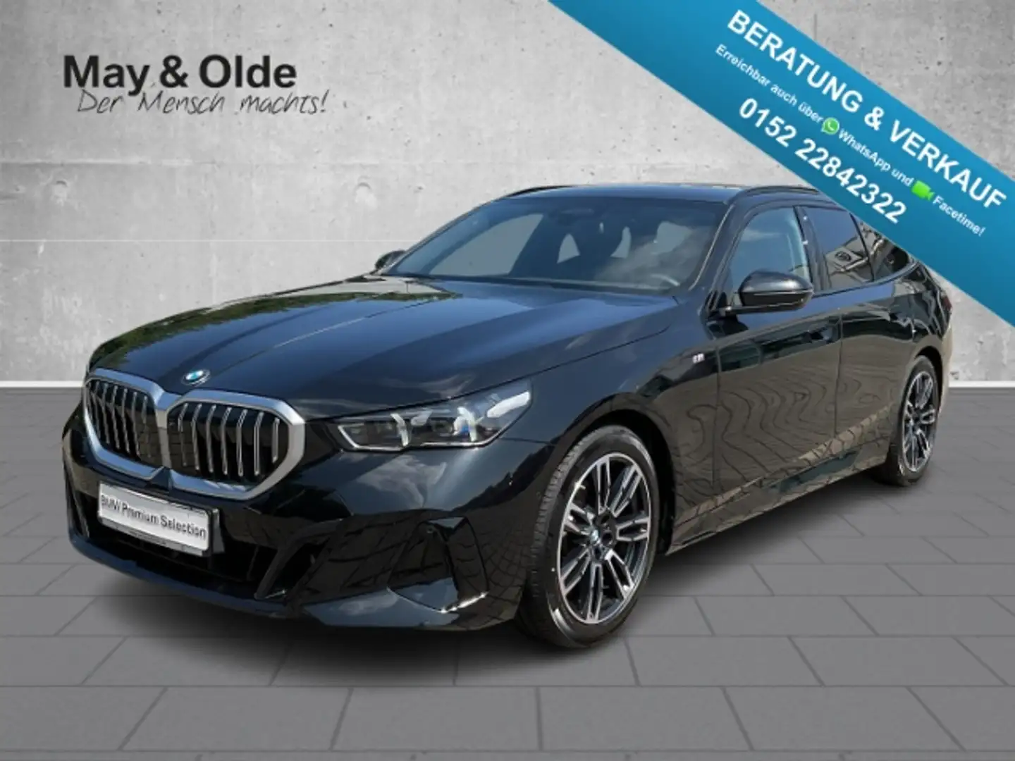 BMW 520 d xDrive Touring M-Sport HUD Pano AHK ACC H/K Schwarz - 1