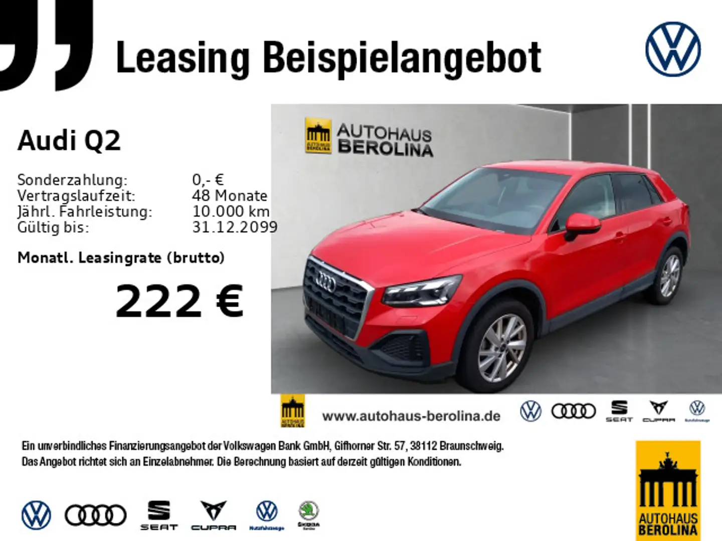 Audi Q2 30 TFSI *MATRIX*PDC*KLIMA* Rot - 1
