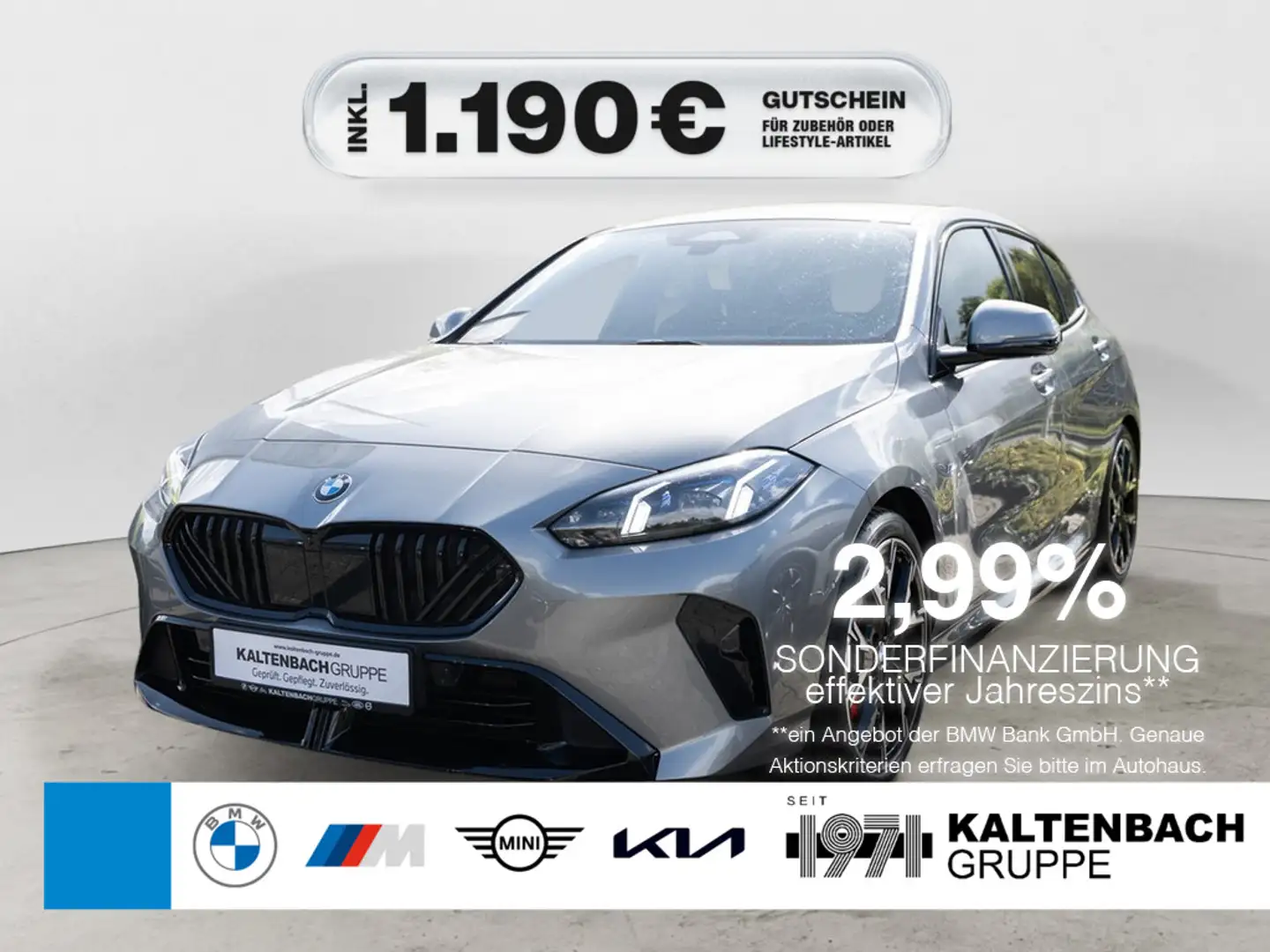 BMW 120 i M-Sport Pro NAVI H/K ALUFELGEN 19 ZOLL Grau - 1