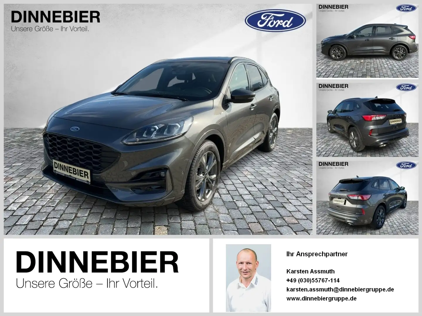 Ford Kuga ST-Line X LED+Navi+Kamera+Winterpaket Grijs - 1