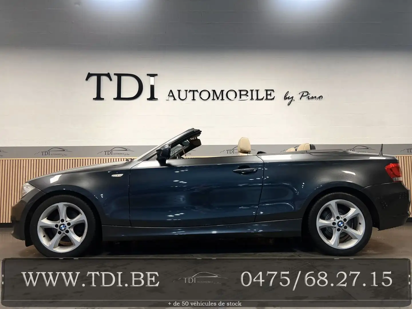 BMW 120 *Cabriolet*dA*Boite Auto*Euro 5*Garantie*163cv* Gris - 1