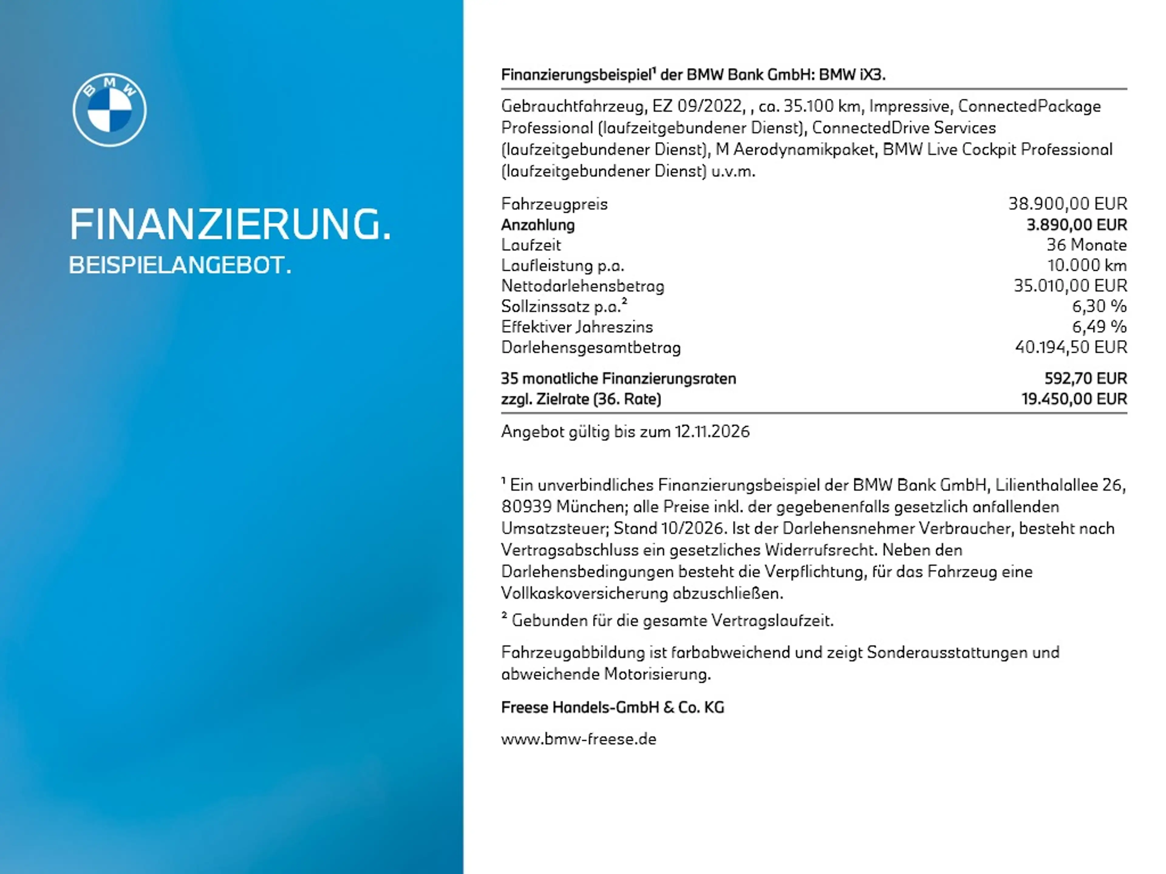 BMW iX3 AHK 360° STANDHZ HEAD-UP PANO RFK HIFI LED — photo 12