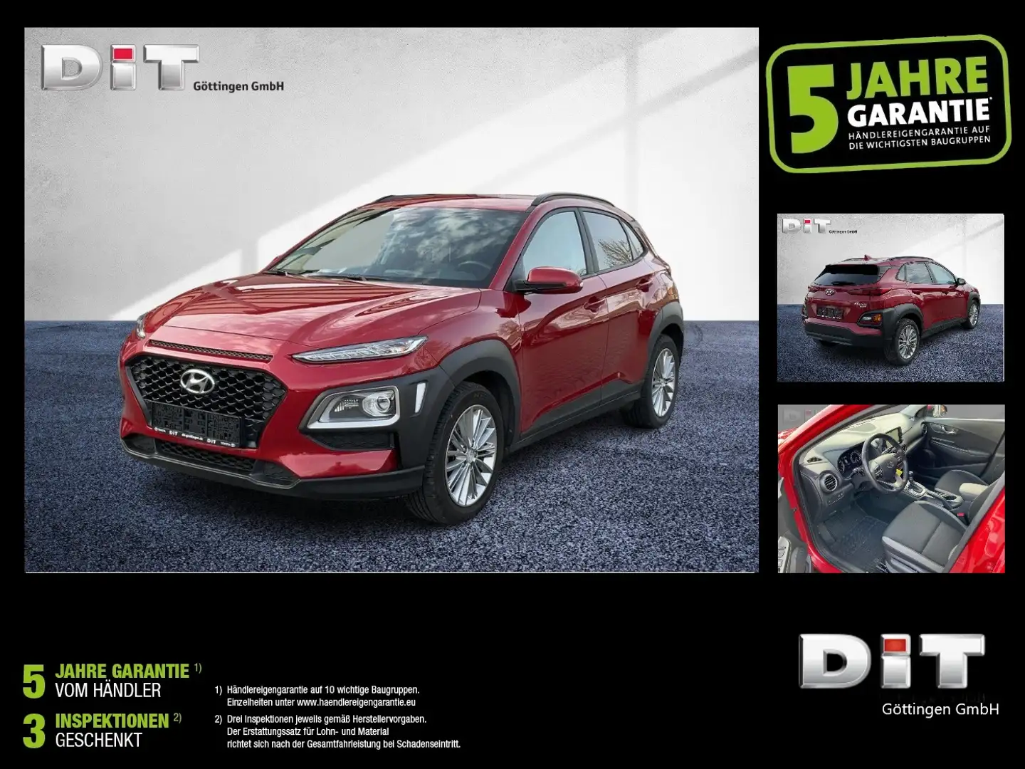 Hyundai KONA 1.6l T-GDI Style 4x4 Allrad, Shz, Lhz Rojo - 1