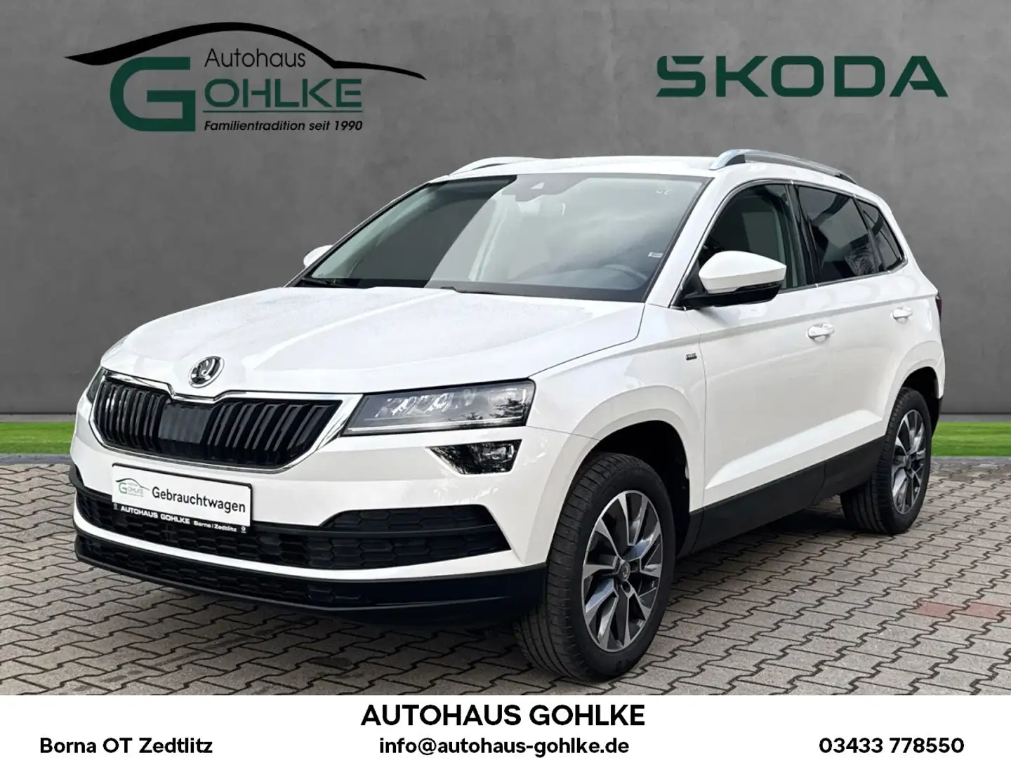 Skoda Karoq DRIVE 1.5T 110kW*Navi*Voll-LED*Anhängerkup Klima Blanco - 1