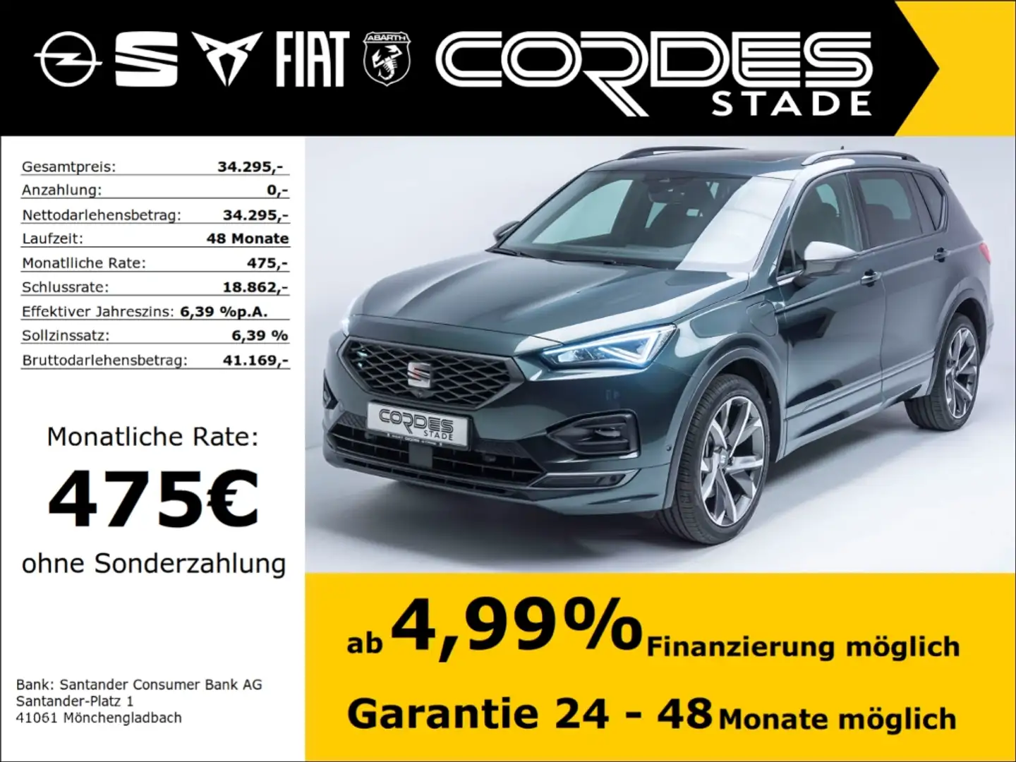 SEAT Tarraco FR e-HYBRID 1.4 Automatik AHK Kamera (189) Vert - 1