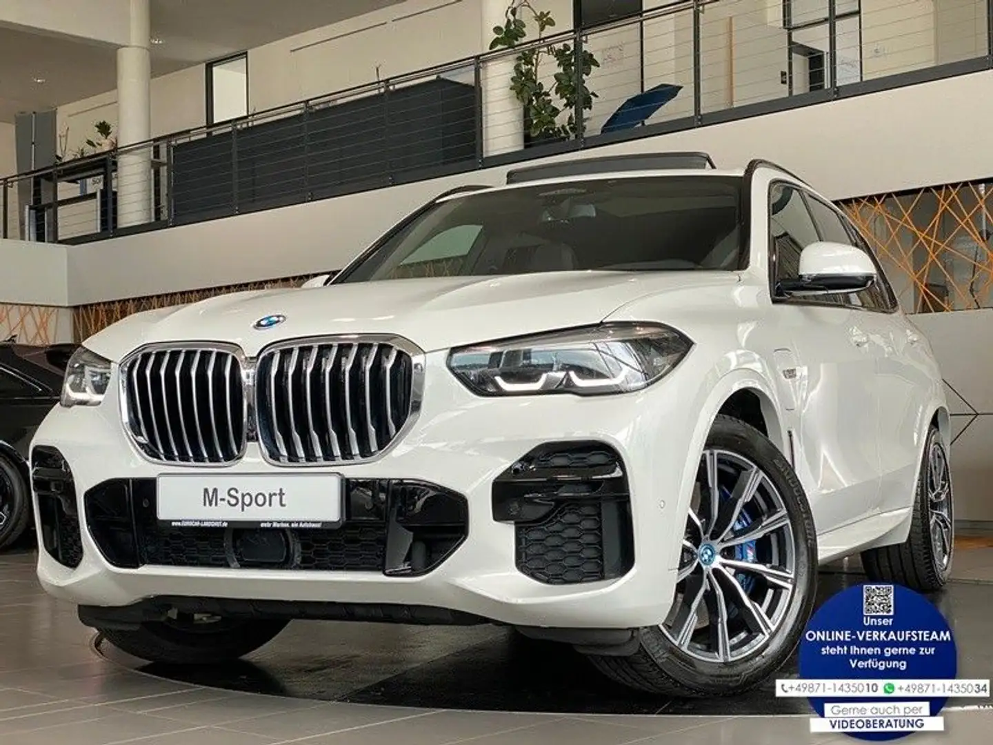 BMW X5 45e xDr M-Sport SurrView Memory Pano HUD ACC Weiß - 1