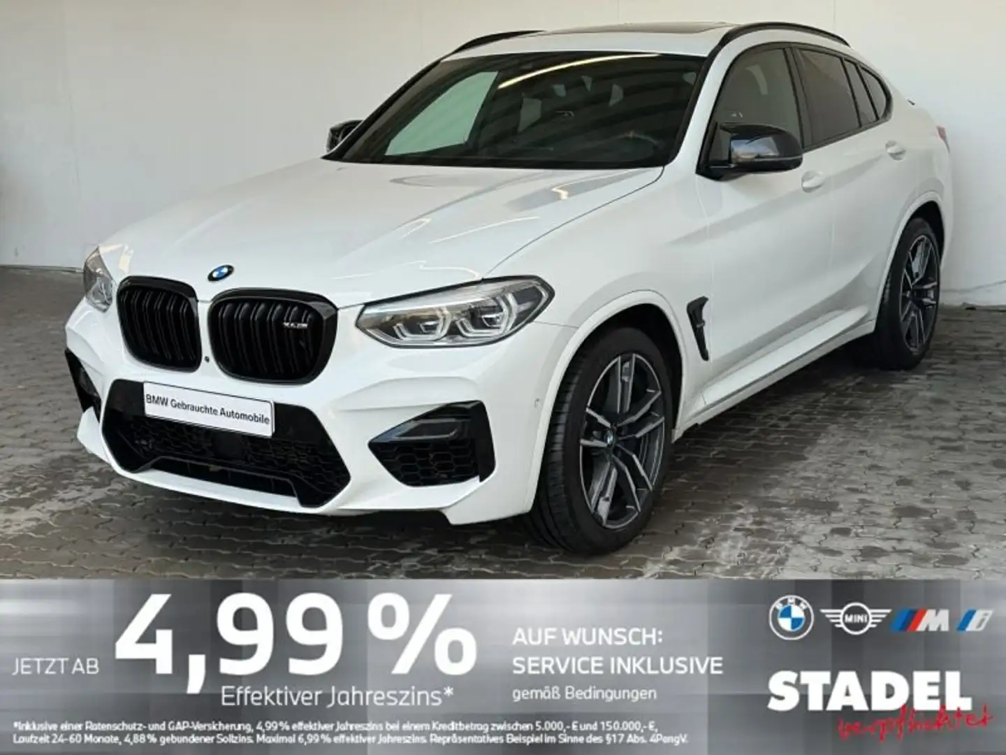 BMW X4 M Navi.LED.HuD.ACC.360°.SHZv+h.AHK.HarmKard Weiß - 1