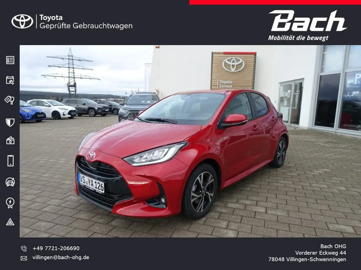 Toyota Yaris 1,5 Hybrid Team D, Comfort + Safety-Paket Rot - 1
