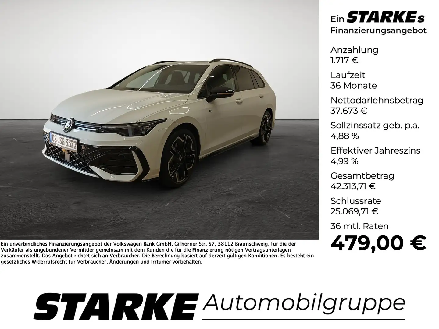 Volkswagen Golf Variant 2.0 TDI DSG R-Line Weiß - 1