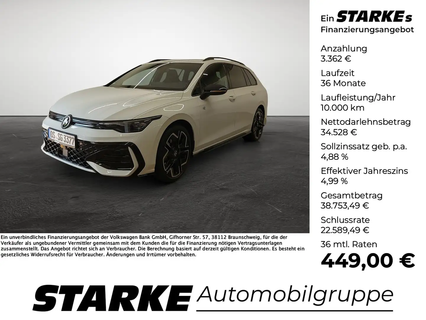 Volkswagen Golf Variant 2.0 TDI DSG R-Line Weiß - 1