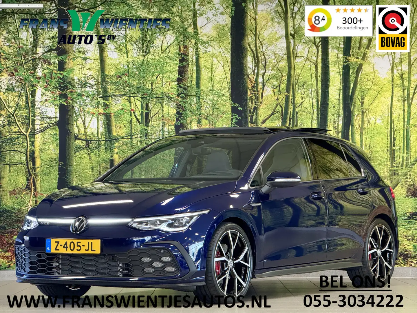 Volkswagen Golf GTD 2.0 TDI | 200 PK! | Panoramadak | Head-Up Display Blauw - 1
