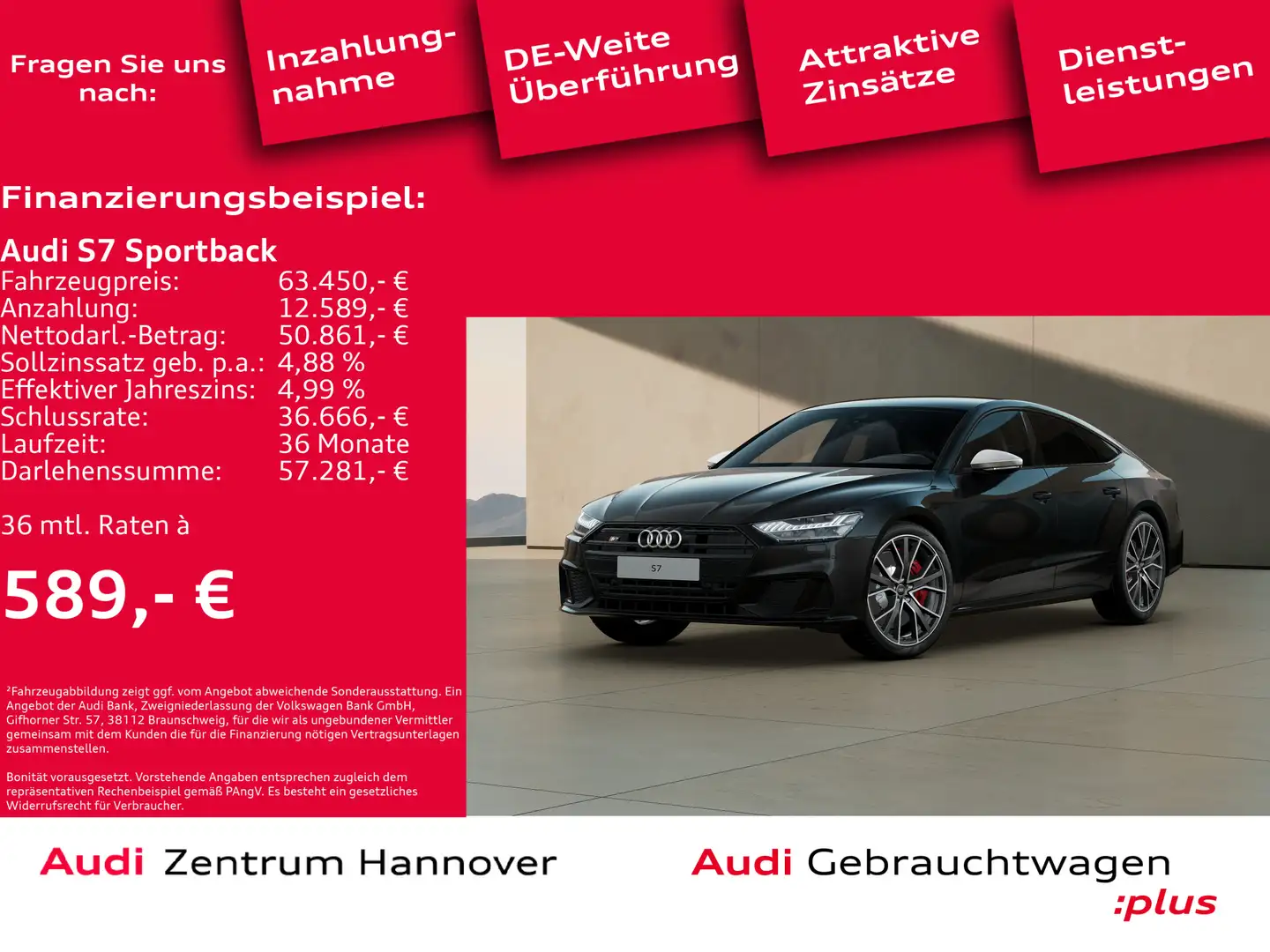 Audi S7 55 TDI qu. Pano HD Matrix Kamera Me Negru - 2