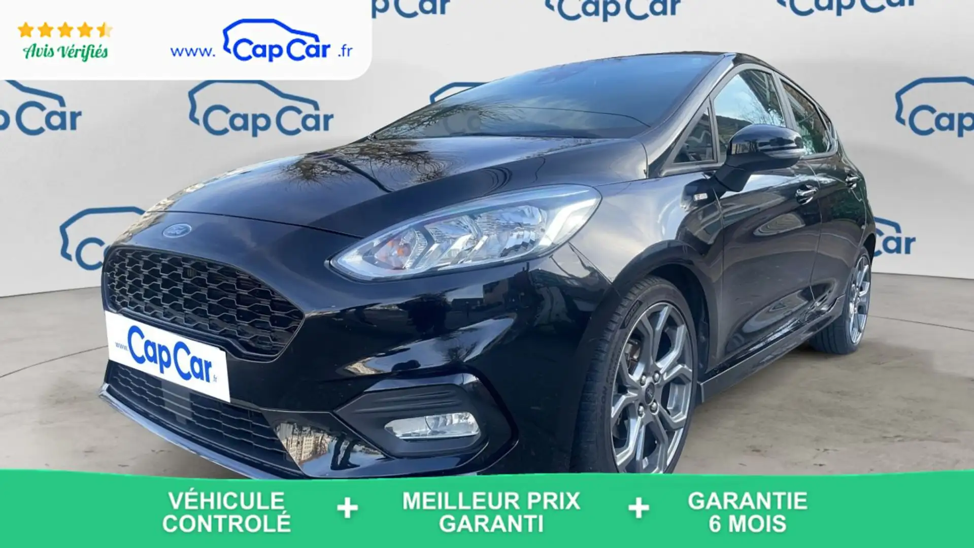 Ford Fiesta 1 1.0 Ecoboost 100 Powershift ST-Line Noir - 1