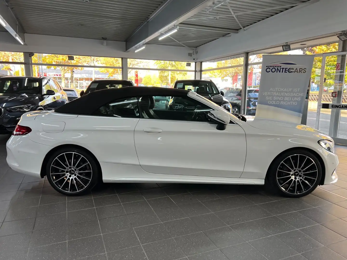 Mercedes-Benz C 180 Cabrio 2x AMG Line AMB+Aircap+19Z+Park Blanc - 1