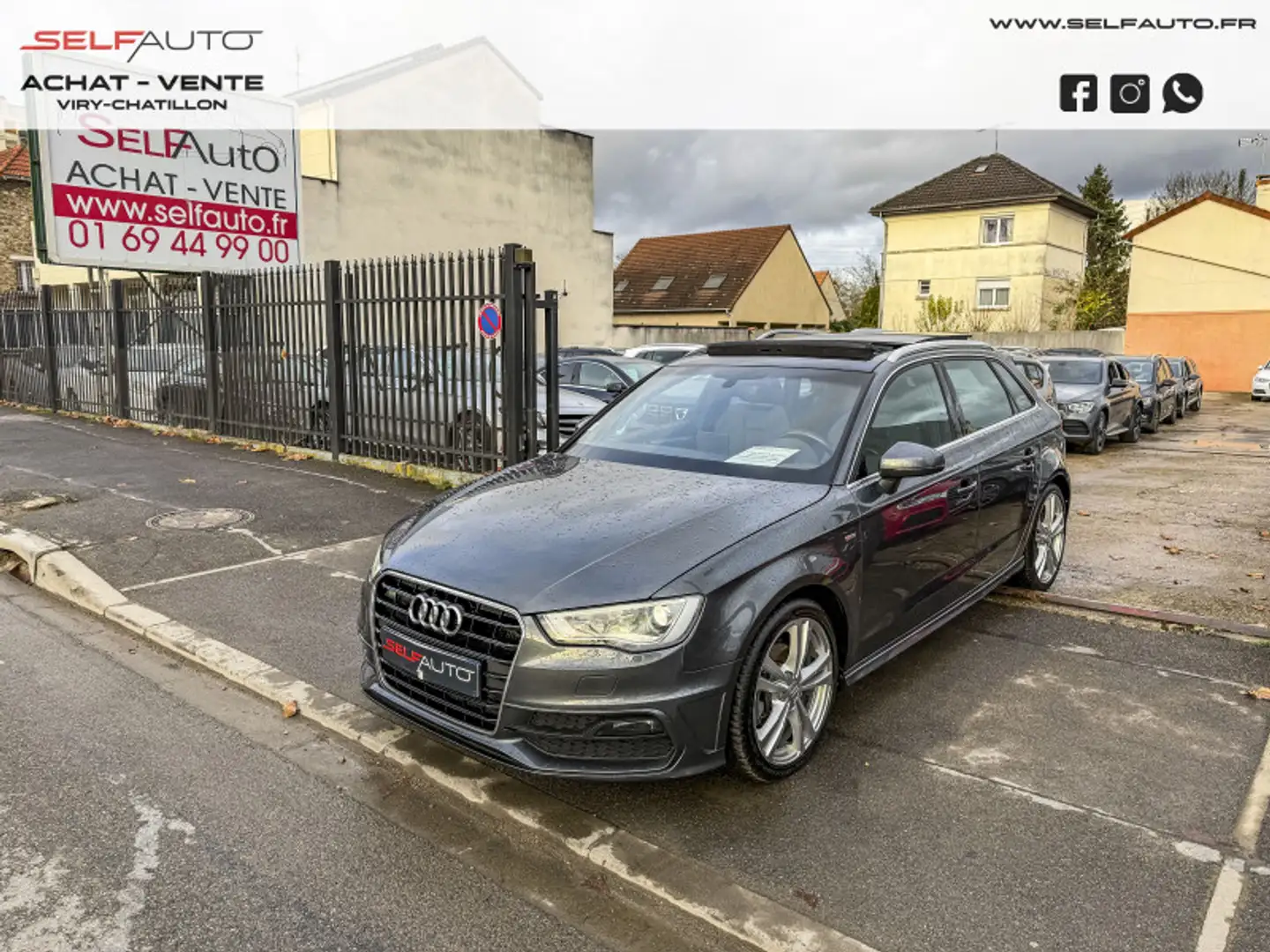 Audi A3 2.0 TDI 150CH FAP S LINE Gris - 1