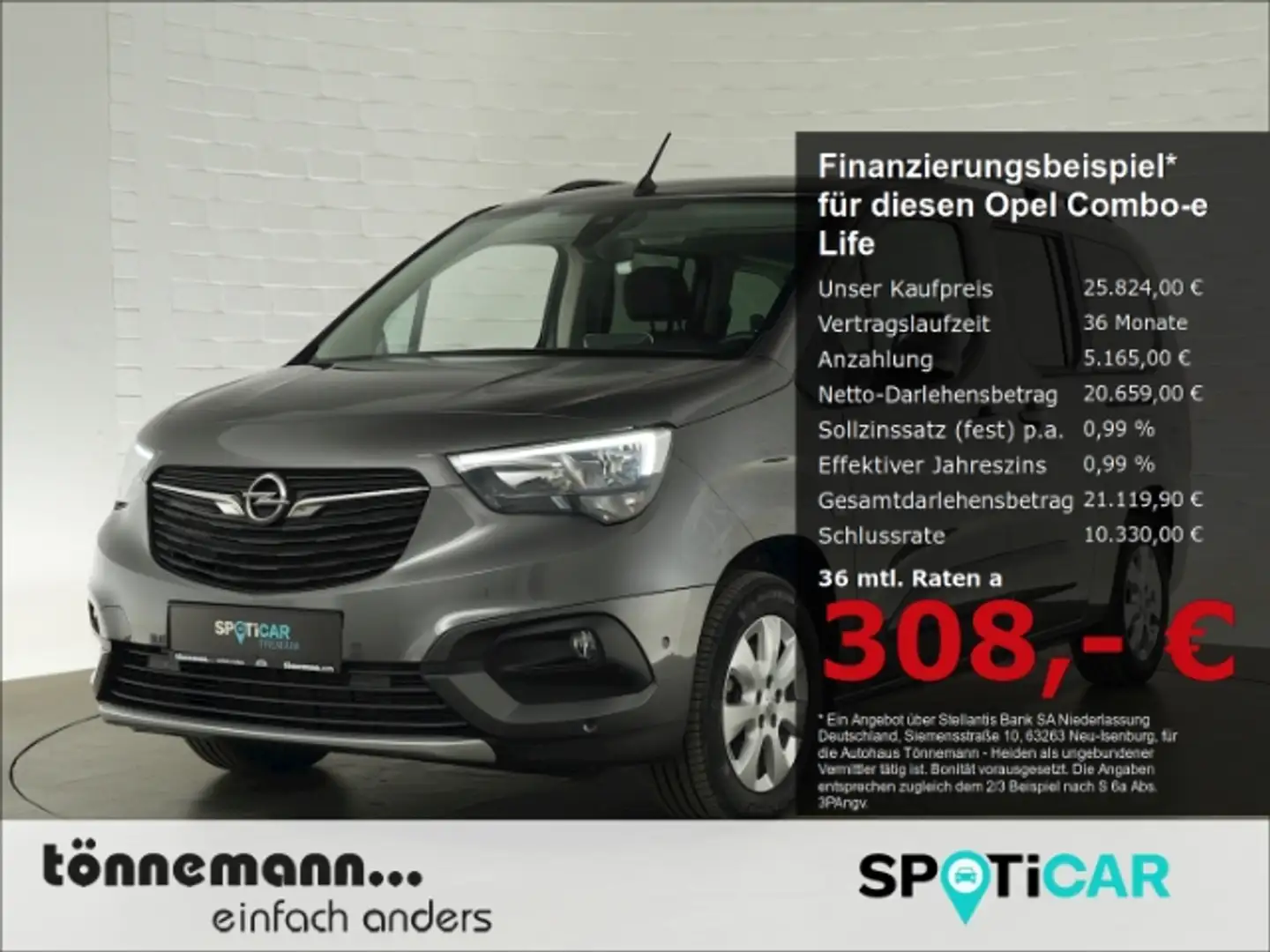 Opel Combo-e Life ULTIMATE XL 50kWh+RÜCKFAHRKAMERA+SITZ-/LENKRADHEIZ Gris - 1