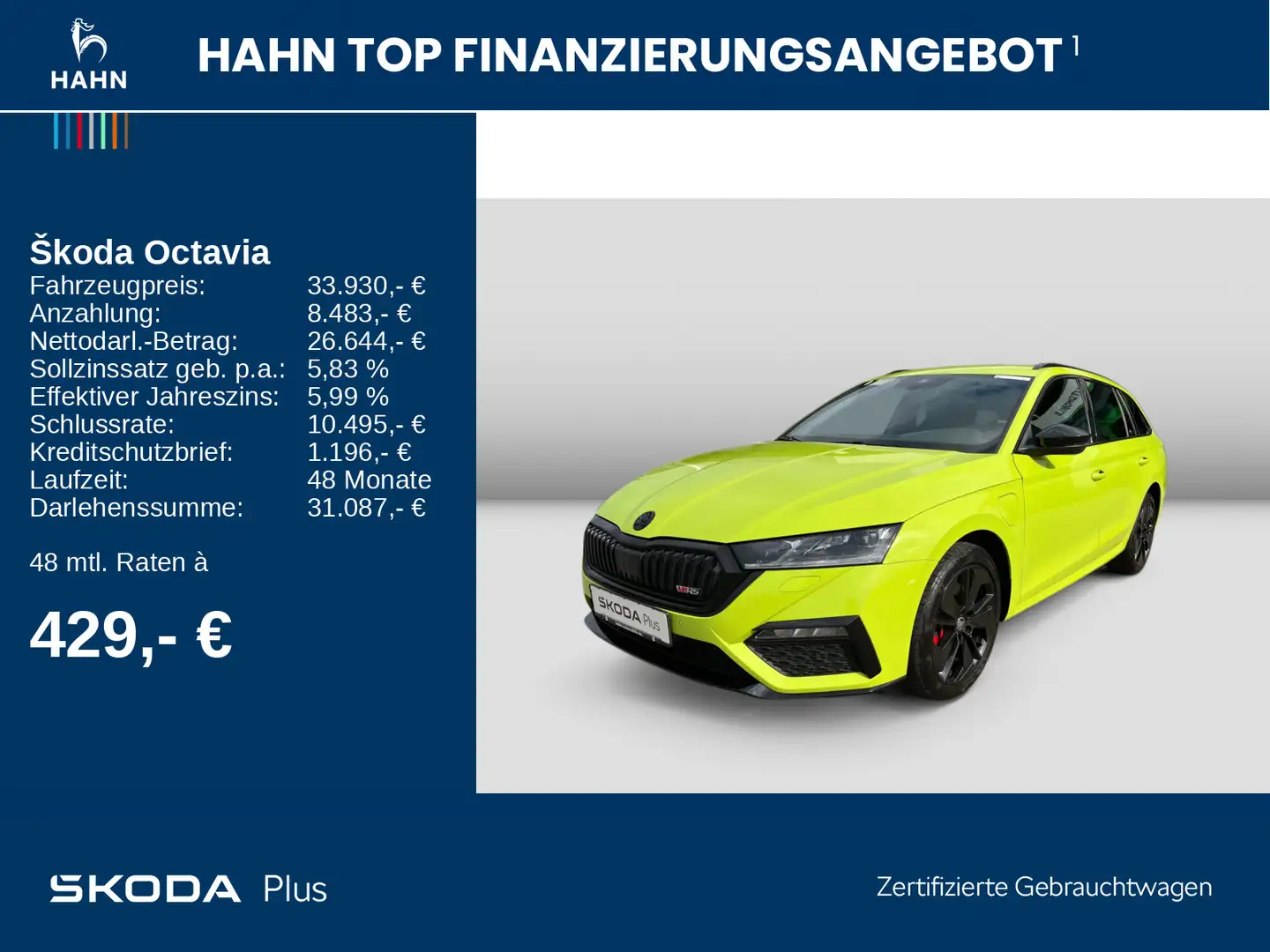 Skoda Octavia Combi RS 1.4TSI iV DSG AHK-Vorb. LED PDC Grün - 2