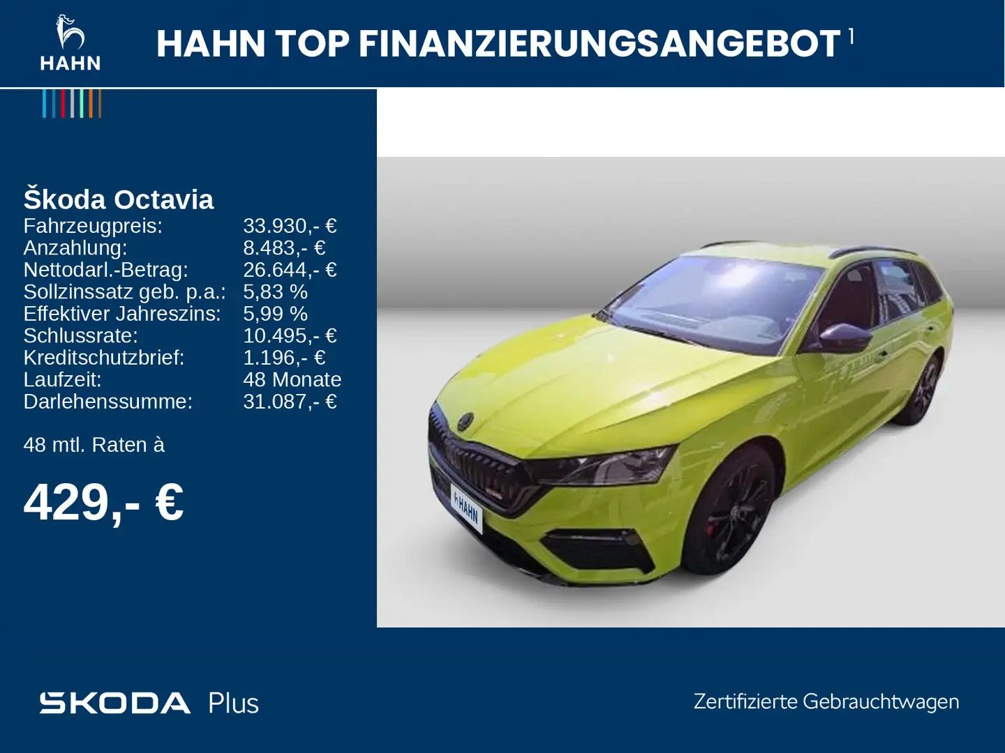 Skoda Octavia Combi RS 1.4TSI iV DSG AHK-Vorb. LED PDC Grün - 2