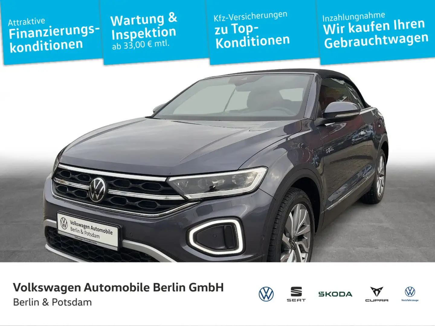 Volkswagen T-Roc 1.5 TSI DSG Goal Navi LED SHZ PD Grau - 1