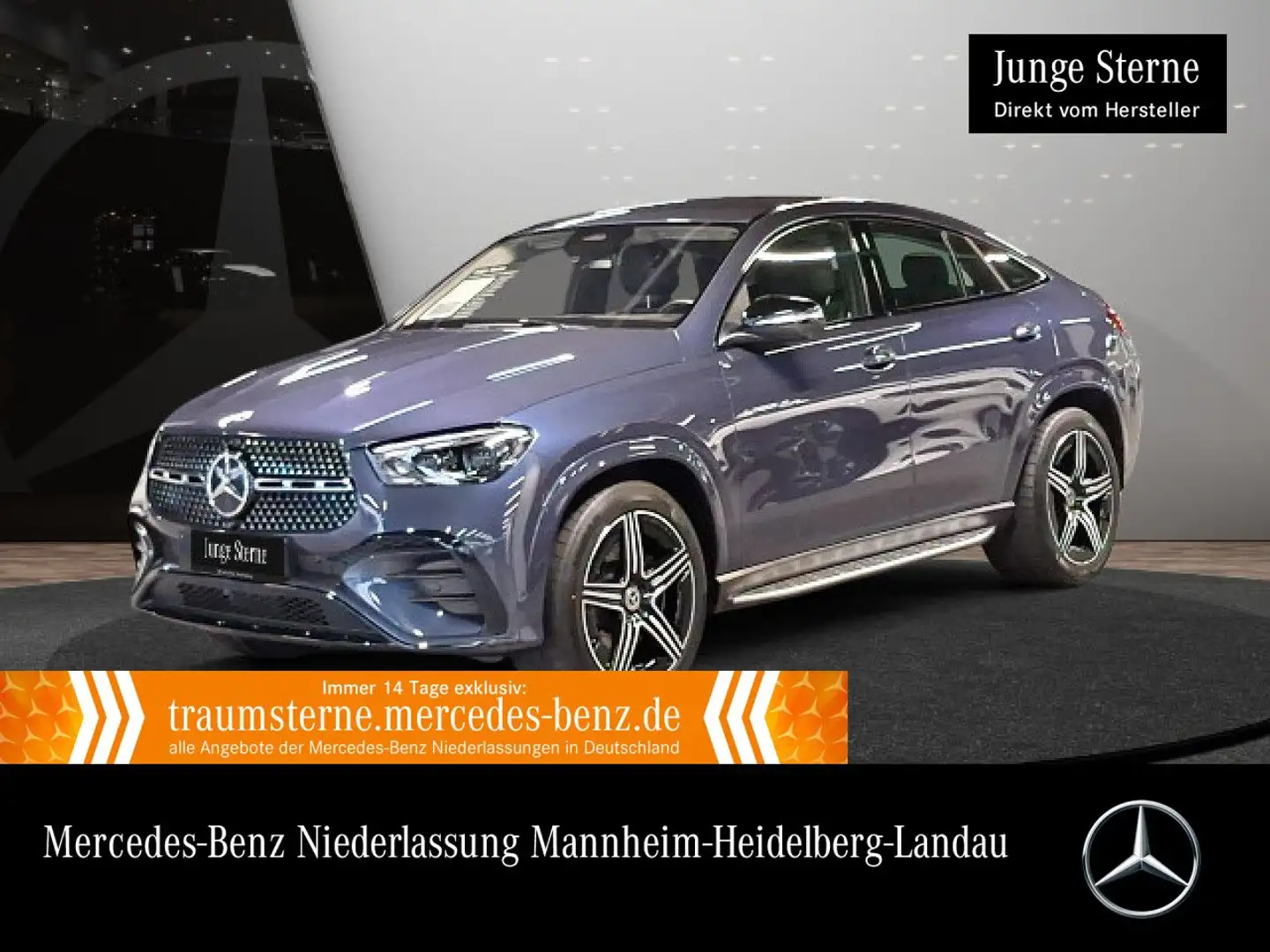 Mercedes-Benz GLE 450 d Coupé 4M AMG+NIGHT+360+MULTIBEAM+HUD+9G Blau - 1