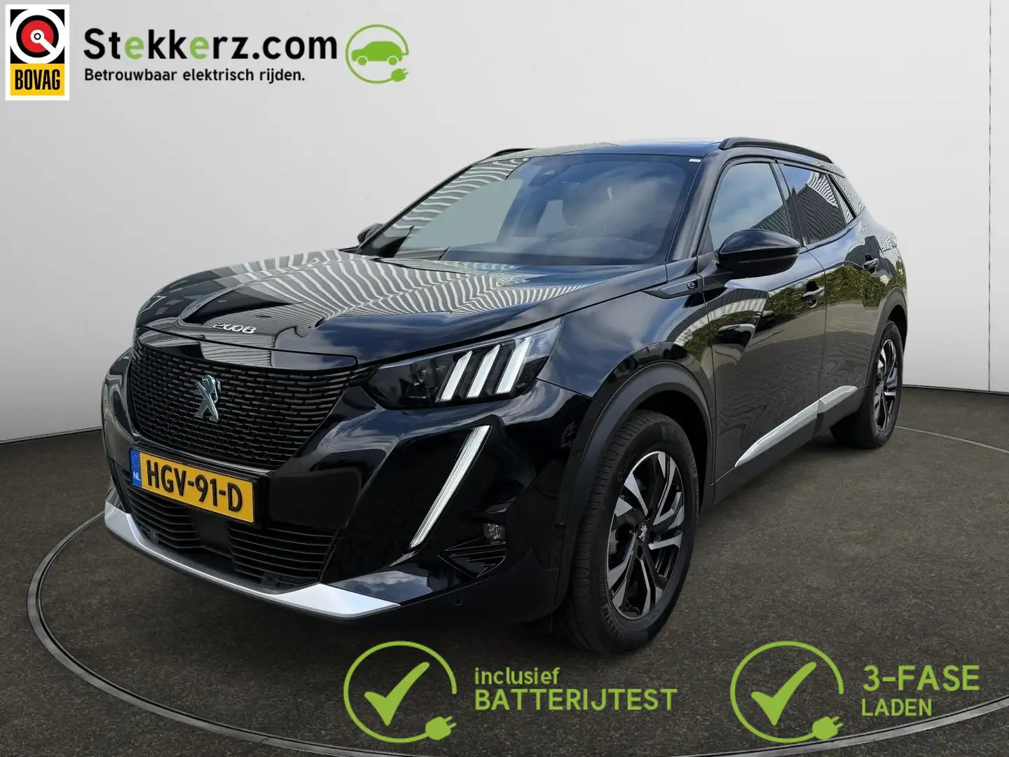 Peugeot e-2008 EV GT Pack 50 kWh Panoramadak, 3 fase Negru - 1