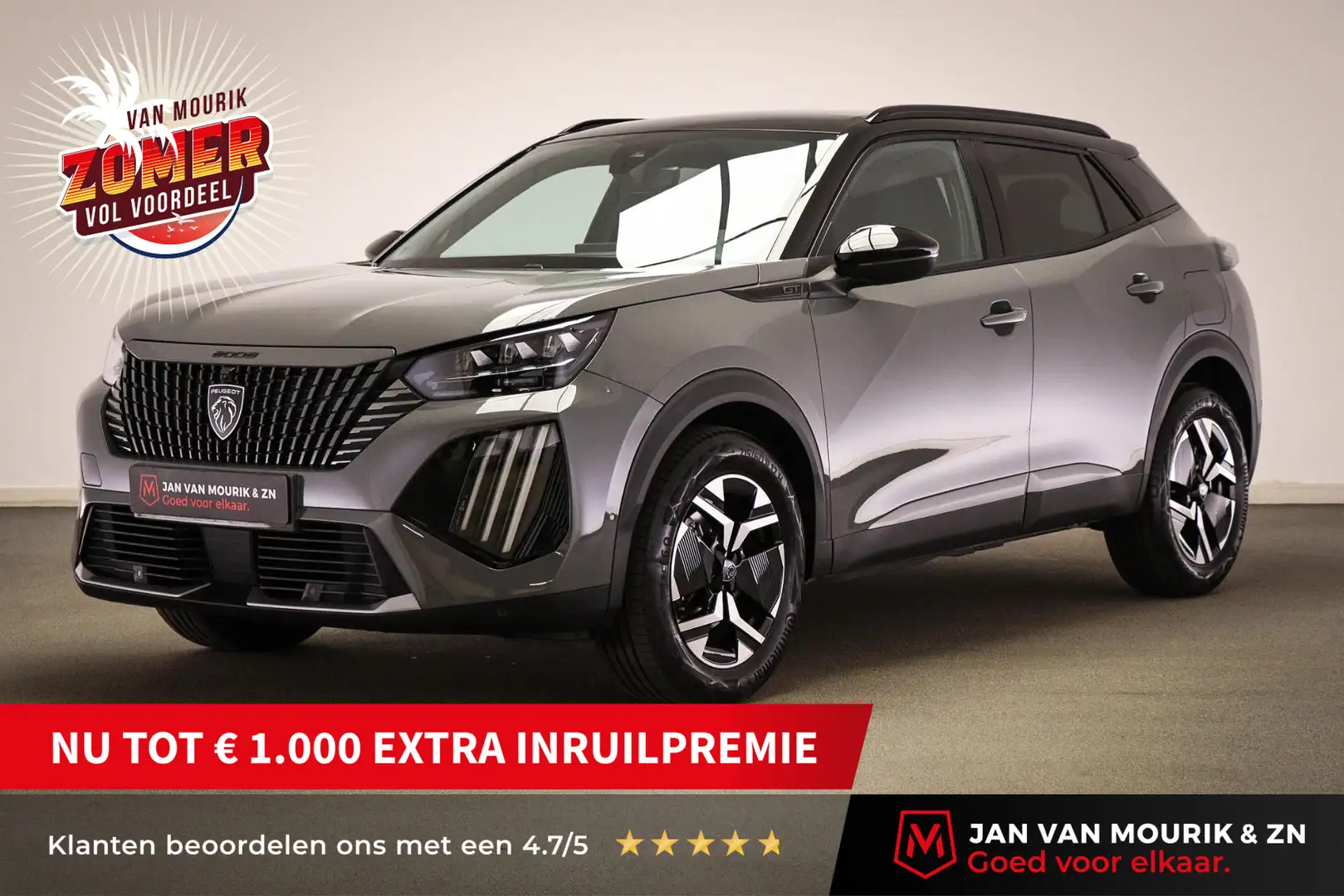 Peugeot 2008 1.2 Hybrid 136 GT | CAMERA / NAVIGATIE / DRIVE ASS Grijs - 1
