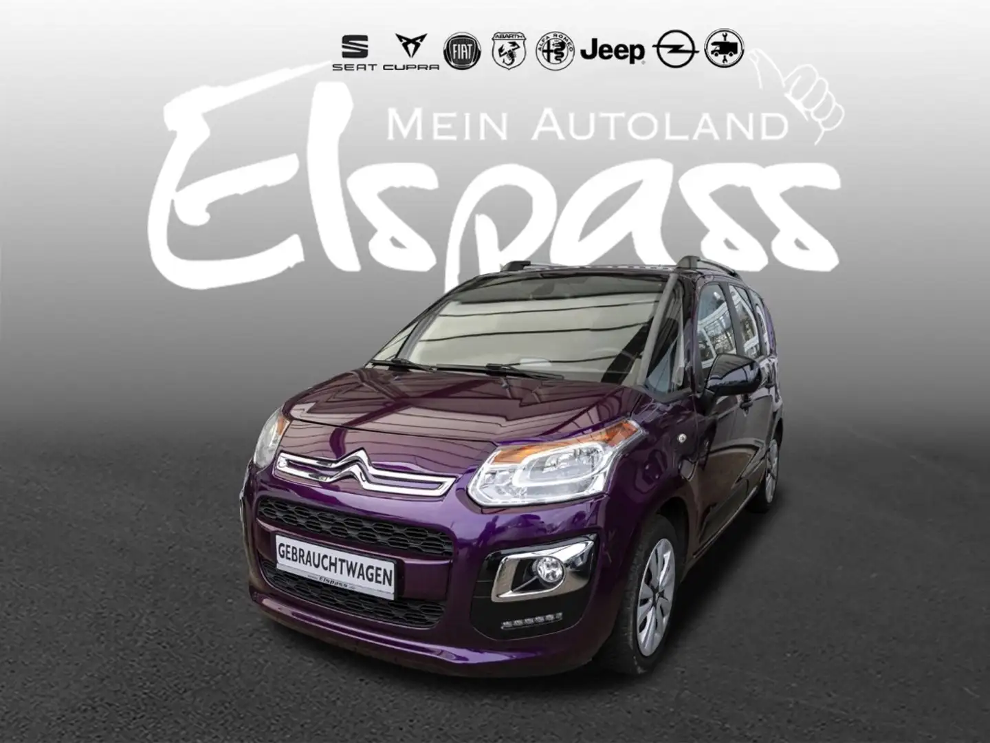Citroen C3 Picasso Selection ALLWETTER AHK TEMPOMAT PDC MUSIKSTREAMIN Paars - 1