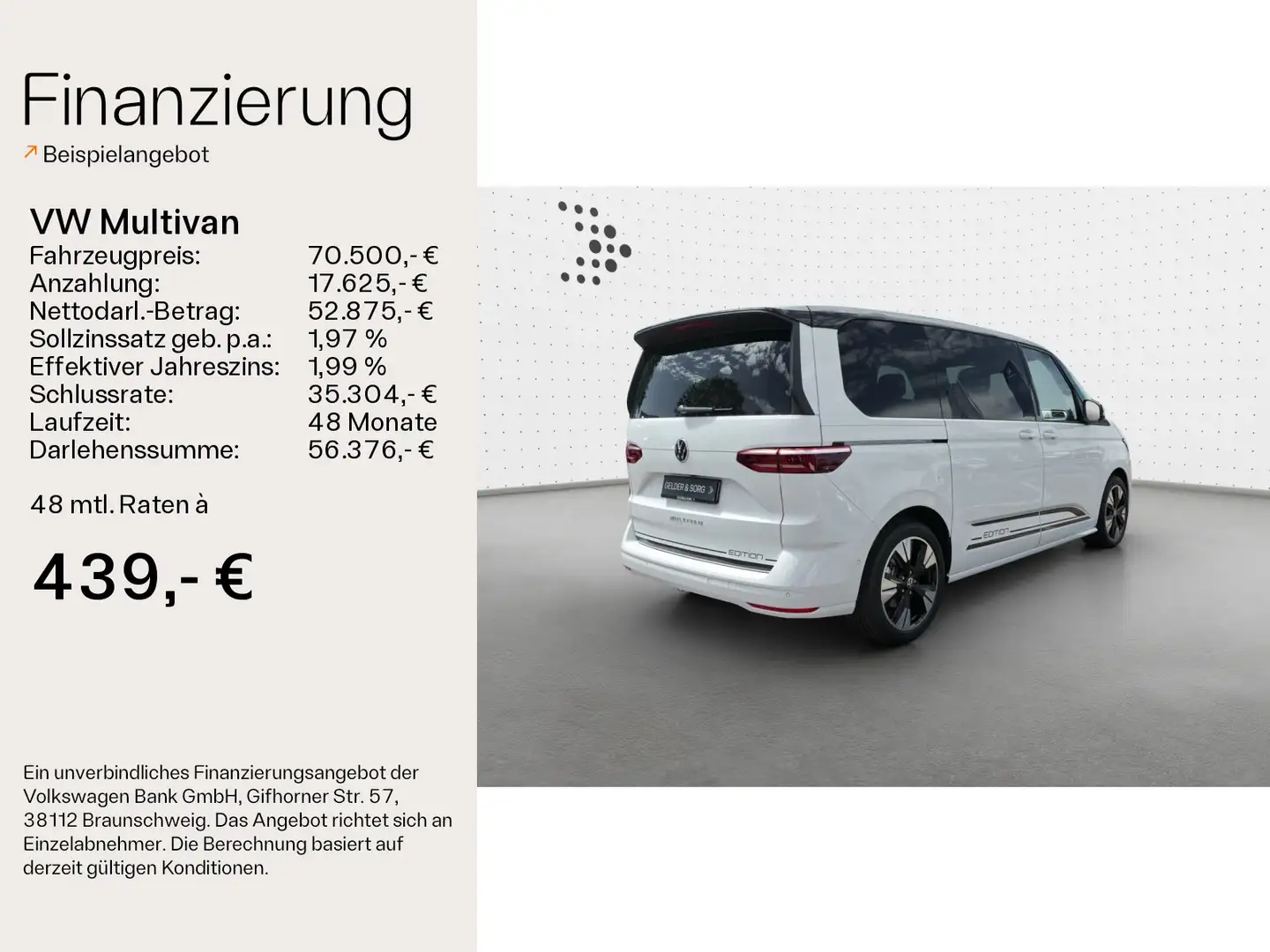 Volkswagen T7 Multivan T7 Multivan Edition TDI DSG *NAV*Stand*Pano*AGR* Weiß - 2