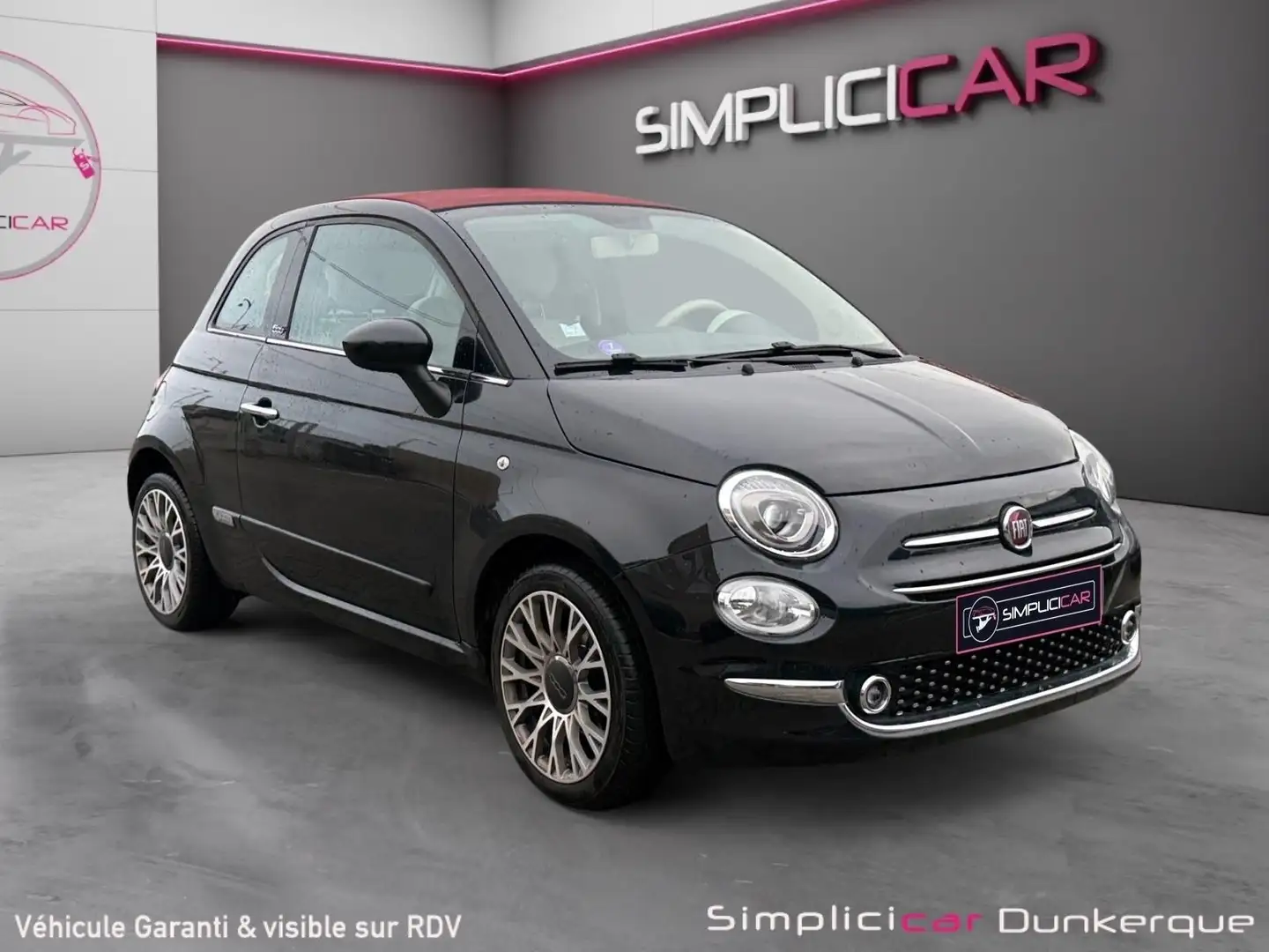 Fiat 500C 500C 1.2 69 ch Lounge Noir - 1