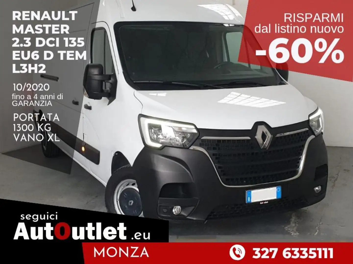 Renault Master T35 2.3 dCi 135 PL-TM Furgone Ice eu6 D-temp Blanco - 1