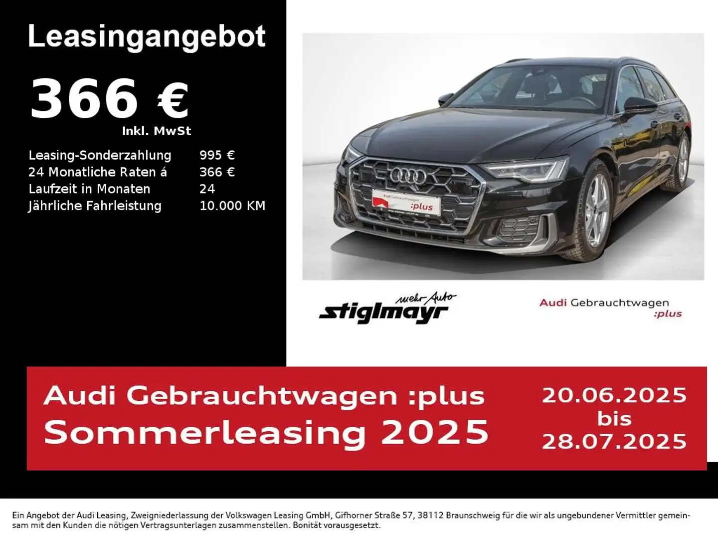 Audi A6 Avant S-line 40TDI quattro KAMERA+MATRIX+PANO Schwarz - 1