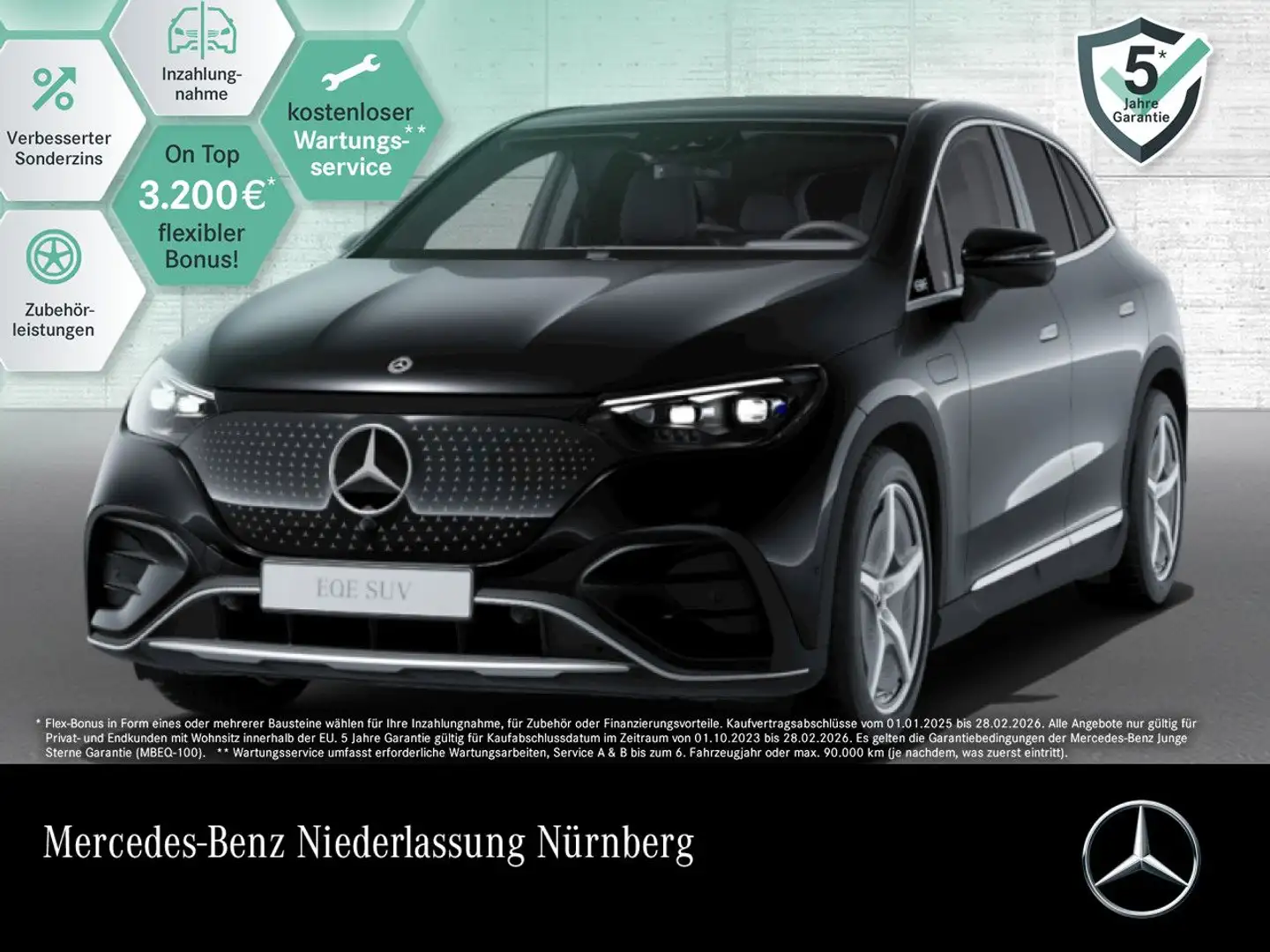 Mercedes-Benz EQE SUV EQE 350 4M AMG+PANO+360+AHK+BURMESTER+KEYLESS Zwart - 1