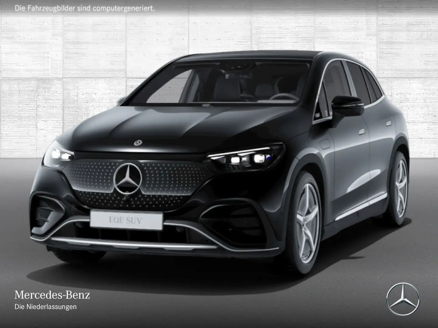 Mercedes-Benz EQE SUV EQE 350 4M AMG+PANO+360+AHK+BURMESTER+KEYLESS Zwart - 2
