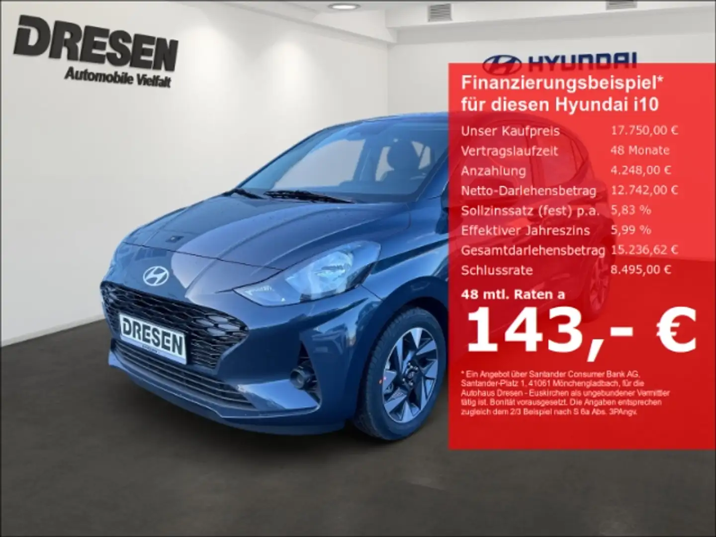 Hyundai i10 Trend FL (MY25) 1.0 Navi+Kamera+Telefon Grau - 1