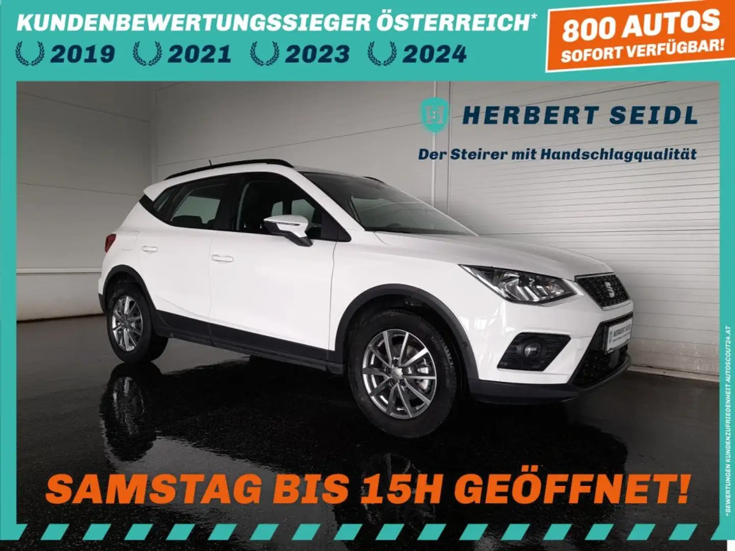 SEAT Arona STYLE 1,6 TDI *NAVI / TEMPOMAT / PARKASSIST / KLIMAAUTOMATIK* Weiß - 1